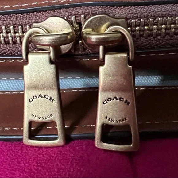 SOLD LIVE Coach 1941 - 2022 Peach & Brown Glove-tanned Leather Crossbody - Picture 10 of 16